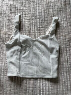 lululemon athletica Ribbed White Bandeau Tank